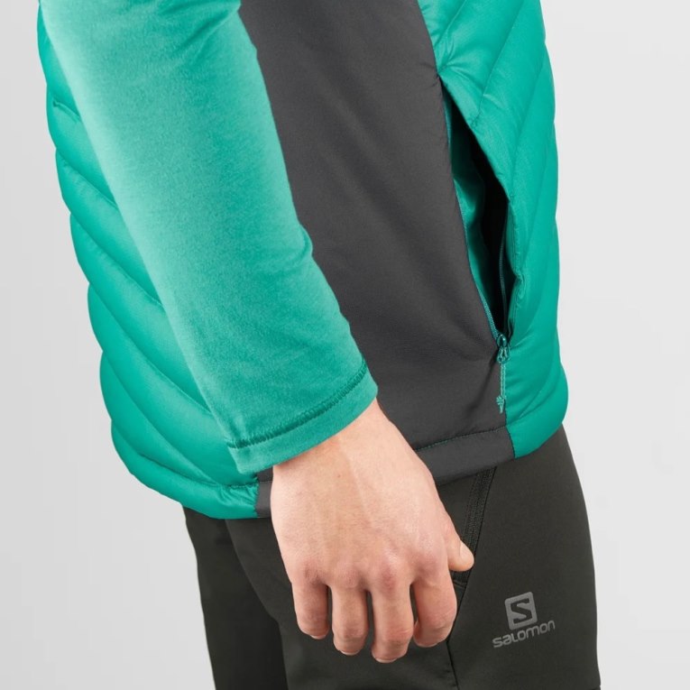 Pánské Zateplené Vesty Salomon Essential Xwarm Down Zelene | CZ 36WEDUO